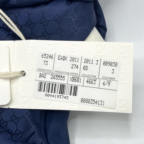 Gucci GG Kids 2011 Navy Blue Hooded Vest Size 9-12 Months GG Italy Vintage - Picture 6 of 8